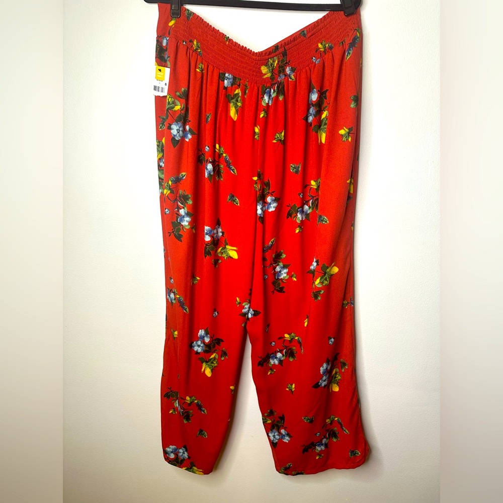 Ophelia Rose floral pant, 1X NWT